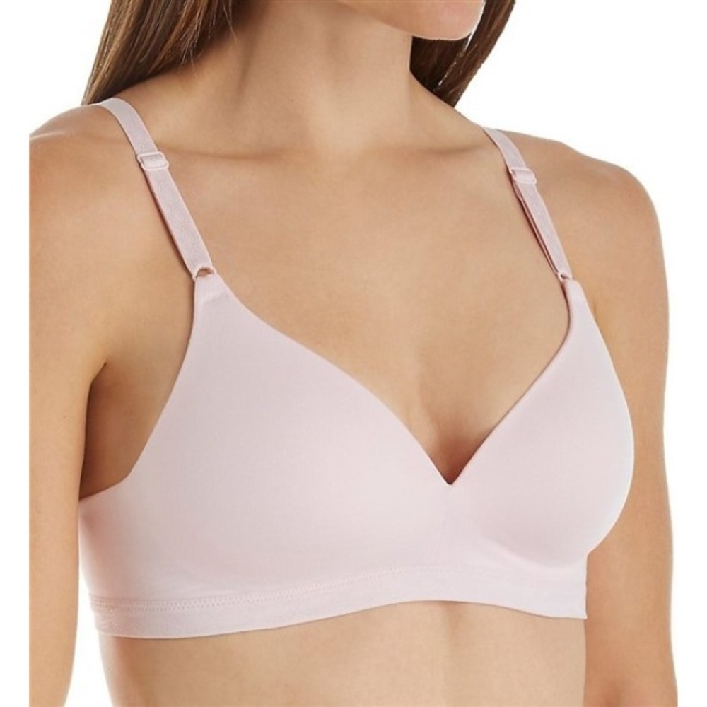 NWOT Warners 40C Cloud 9 Full-Coverage Wire-Free Contour Bra 1269 Pink 123950